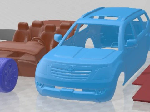 किआ बोर्रेगो 2009 प्रिंट करने योग्य कार 3D प्रिंट मॉडल