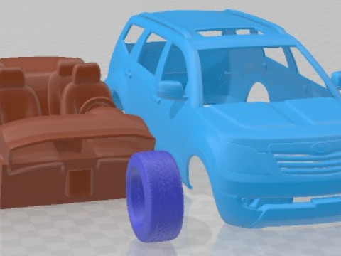 Coche Kia Borrego 2009 Imprimible Modelo de impresión 3D