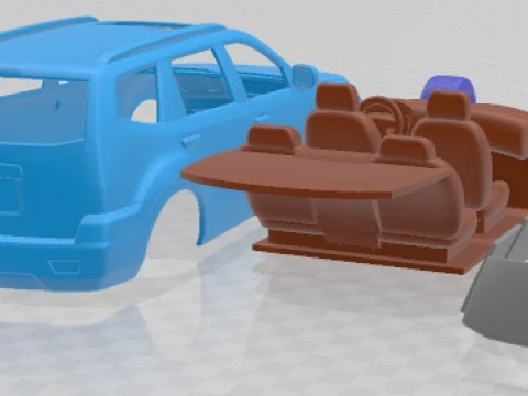 किआ बोर्रेगो 2009 प्रिंट करने योग्य कार 3D प्रिंट मॉडल