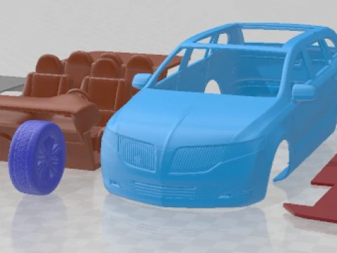 Voiture imprimable Lincoln MKT 2012 Modèles 3D en vedette