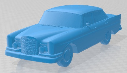 Auto stampabile Mercedes Benz 300 SE W112 1963 Modello di stampa 3D .c4d .max .obj .3ds .fbx .stl .blend 