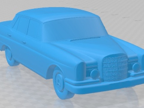 Auto stampabile Mercedes Benz 300 SE W112 1963 Modello di stampa 3D