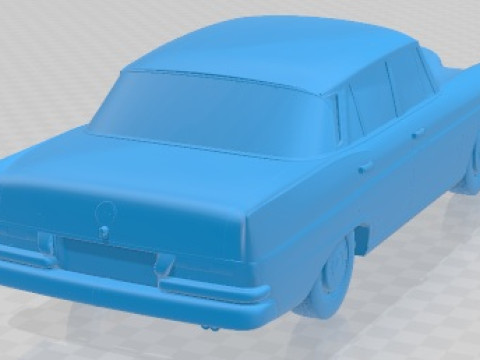Auto stampabile Mercedes Benz 300 SE W112 1963 Modello di stampa 3D