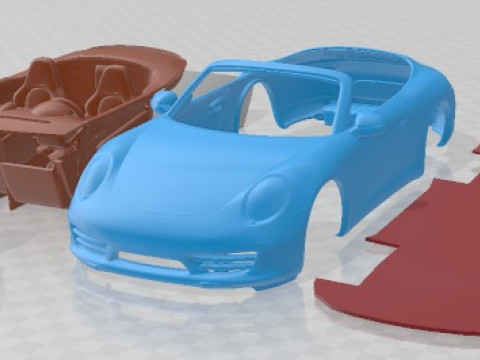 Porsche 911 Carrera S Cabriolet 2013 Printable Car 3D Print Model