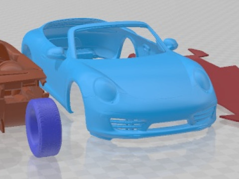 Porsche 911 Carrera S Cabriolet 2013 Coche Imprimible Modelo de impresión 3D