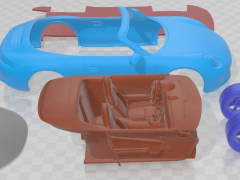 Porsche 911 Carrera S Cabriolet 2013 Coche Imprimible Modelo de impresión 3D