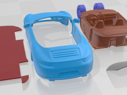 Porsche 911 Carrera S Cabriolet 2013 Coche Imprimible Modelo de impresión 3D