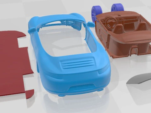 保时捷 911 Carrera S 敞篷车 2013 年可打印汽车 3D 打印模型