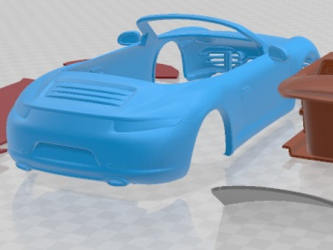 Porsche 911 Carrera S Cabriolet 2013 Coche Imprimible Modelo de impresión 3D