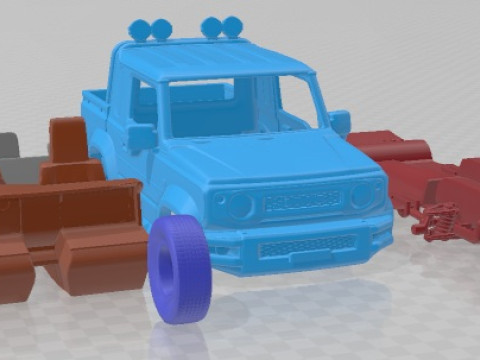 Coche Imprimible Suzuki Jimny Sierra Pickup 2019 Modelo de impresión 3D