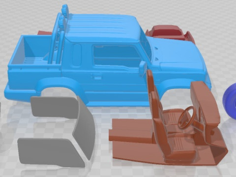 Coche Imprimible Suzuki Jimny Sierra Pickup 2019 Modelo de impresión 3D