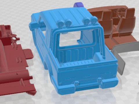 Coche Imprimible Suzuki Jimny Sierra Pickup 2019 Modelo de impresión 3D