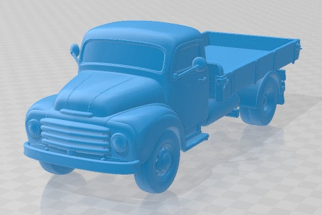 Volvo L340 1950 camion stampabile Modello di stampa 3D .c4d .max .obj .3ds .fbx .stl .blend 