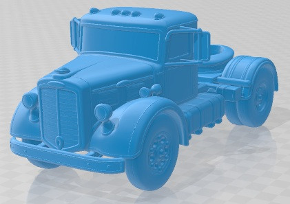 Camión imprimible Brockway 260XW 1952 Modelo de impresión 3D .c4d .max .obj .3ds .fbx .stl .blend 