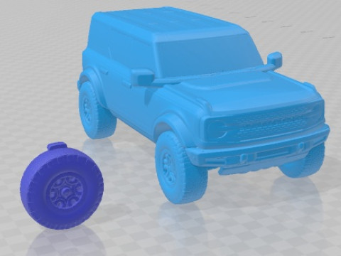 브롱코 2021 4 도어 인쇄용 자동차 3D 프린트 모델