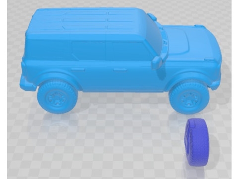 브롱코 2021 4 도어 인쇄용 자동차 3D 프린트 모델