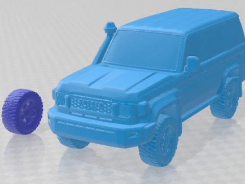 टोयोटा लैंड क्रूज़र 70 GXL 2024 प्रिंट करने योग्य कार 3D प्रिंट मॉडल