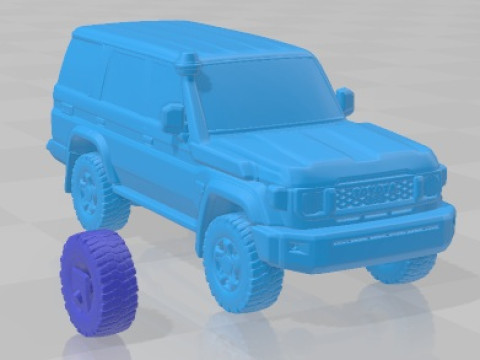 トヨタ ランドクルーザー 70 GXL 2024 印刷可能な車 3Dプリントモデル