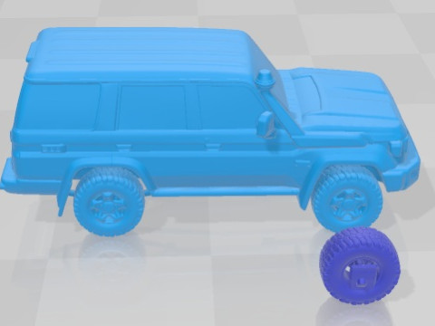 トヨタ ランドクルーザー 70 GXL 2024 印刷可能な車 3Dプリントモデル