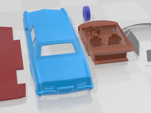 Samochód do wydrukowania Buick Riviera 1962 Model do druku 3D
