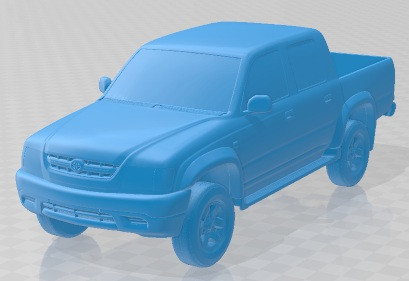 Samochód do wydrukowania Toyota Hilux z podwójną kabiną 2001 Model do druku 3D .c4d .max .obj .3ds .fbx .stl .blend 