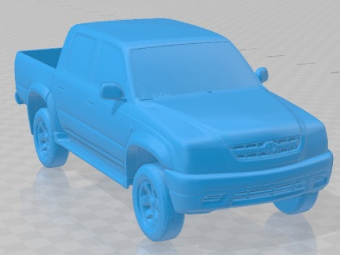 Samochód do wydrukowania Toyota Hilux z podwójną kabiną 2001 Model do druku 3D