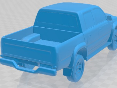 Samochód do wydrukowania Toyota Hilux z podwójną kabiną 2001 Model do druku 3D