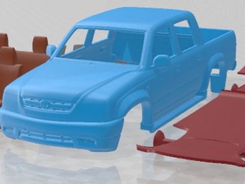 Toyota Hilux Double Cab 2001 인쇄 가능한 자동차 3D 프린트 모델