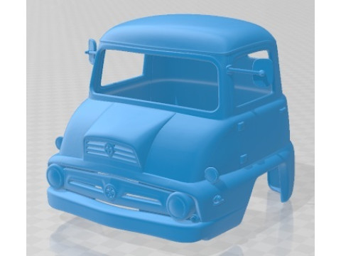 Thames Trader 55 1956 Printable Body Cabin Truck 3D Print Model