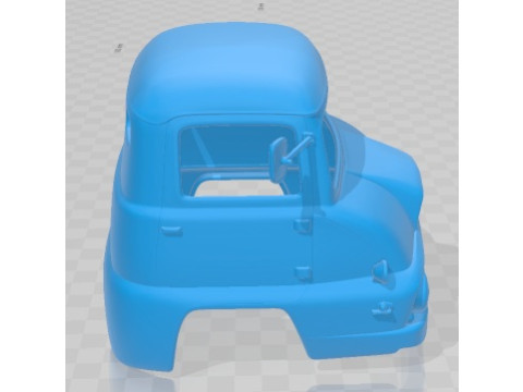 Camión de cabina con carrocería imprimible Thames Trader 55 1956 Modelo de impresión 3D