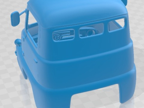 Camión de cabina con carrocería imprimible Thames Trader 55 1956 Modelo de impresión 3D