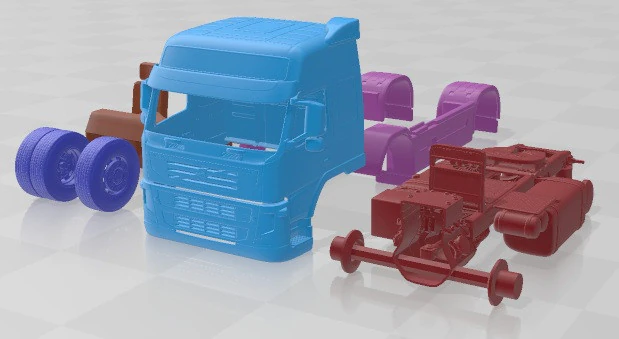Volvo FM 12 2011 Printable Truck 3D Print Model .c4d .max .obj .3ds .fbx .stl .blend 
