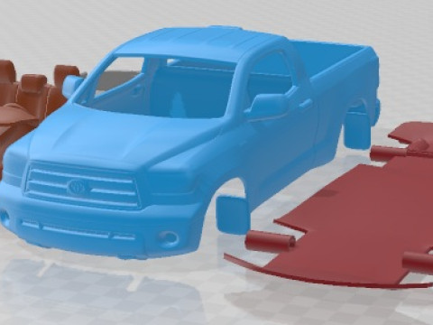 Toyota Tundra Regular Cab 2011 Printable Car 3D Print Model