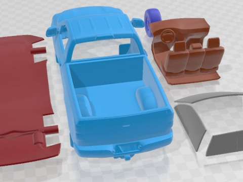 Toyota Tundra Normal Kabin 2011 Yazdırılabilir Araba 3D Baskı Modeli