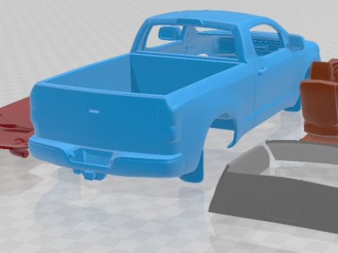 Toyota Tundra Normal Kabin 2011 Yazdırılabilir Araba 3D Baskı Modeli