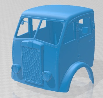 Seddon Mk5 Dropside 1948 Yazdırılabilir Gövde Kabinli Kamyon 3D Baskı Modeli .c4d .max .obj .3ds .fbx .stl .blend