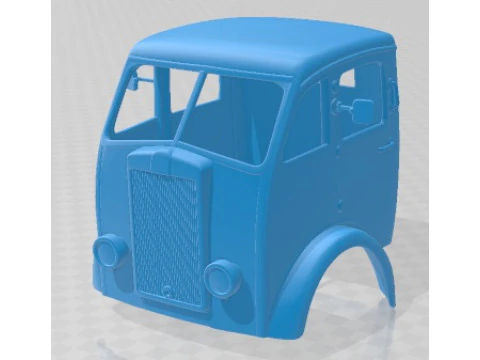 Грузовик с кузовом и кабиной Seddon Mk5 Dropside 1948 года для печати 3D Принт Модель