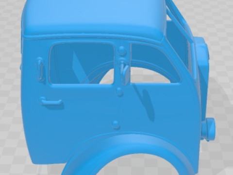 Seddon Mk5 Dropside 1948 Yazdırılabilir Gövde Kabinli Kamyon 3D Baskı Modeli