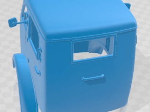 Seddon Mk5 Dropside 1948 Yazdırılabilir Gövde Kabinli Kamyon 3D Baskı Modeli