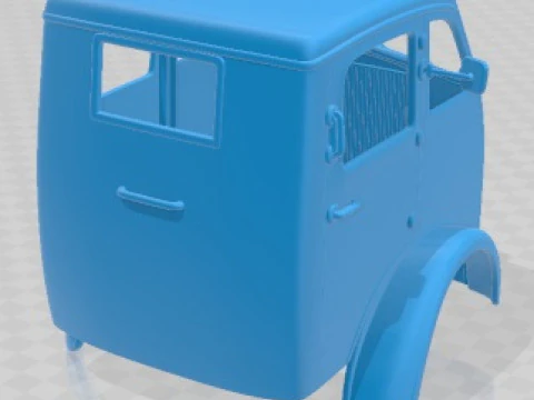 Seddon Mk5 Dropside 1948 Printable Body Cabin Truck 3D Print Model