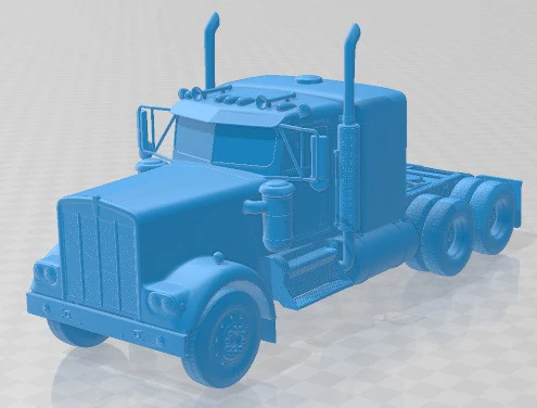 Kenworth W900 1974 Printable Truck 3D Print Model .c4d .max .obj .3ds .fbx .stl .blend 