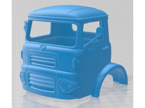 Albion Reiver RE29 1964 Druckbarer Kabinenwagen mit Karosserie 3D Druckmodell