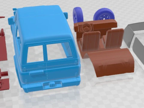 Toyota Land Cruiser J70 3 Doors 1990 Printable Car 3D Print Model