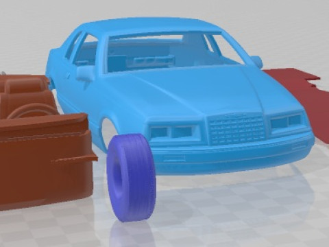 Voiture imprimable Thunderbird 1983 Modèles 3D en vedette