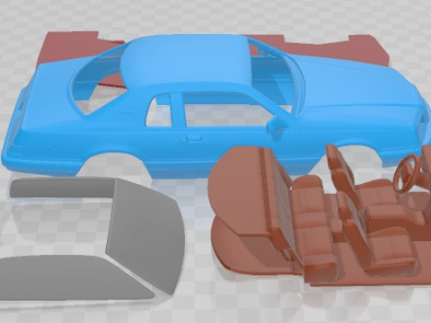 Voiture imprimable Thunderbird 1983 Modèles 3D en vedette