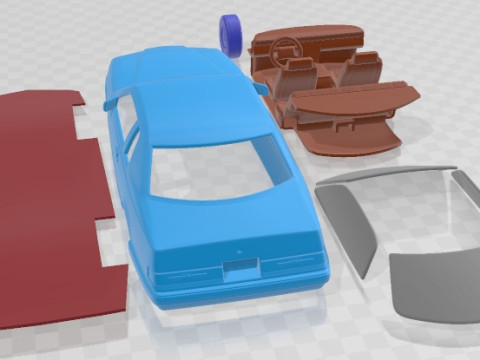 Voiture imprimable Thunderbird 1983 Modèles 3D en vedette