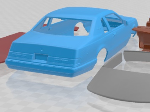 Voiture imprimable Thunderbird 1983 Modèles 3D en vedette
