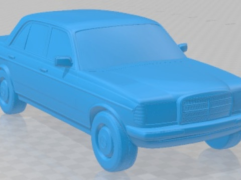 메르세데스 벤츠 W123 세단 1975 인쇄 가능한 자동차 3D 프린트 모델