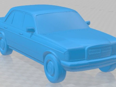 Mercedes Benz W123 Sedan 1975 Printable Car 3D Print Model