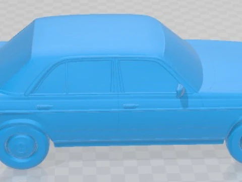 Mercedes Benz W123 Sedan 1975 Printable Car 3D Print Model